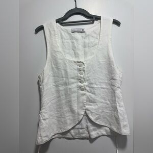 Faithfull the Brand white Sleeveless Blouse